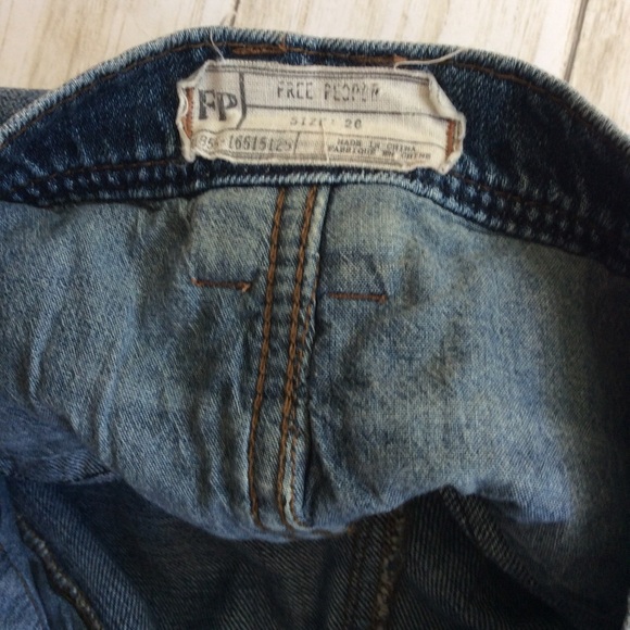 💚Free People button fly patchwork jeans - Picture 6 of 6